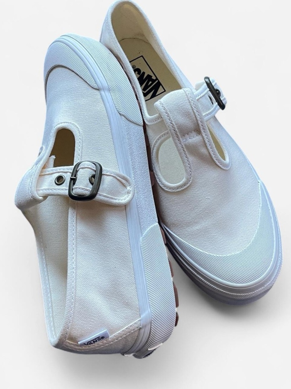 Vans cream Style 93 Mary Jane T-strap sneakers - Picture 4 of 5